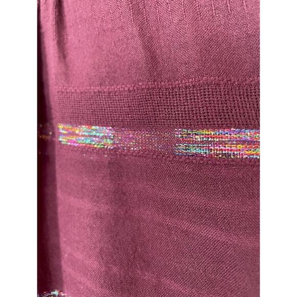 Ace & Jig Arbor Mini Dress Incense Deep Purple Metallic Rainbow Thread Stripe XS - Picture 7 of 11